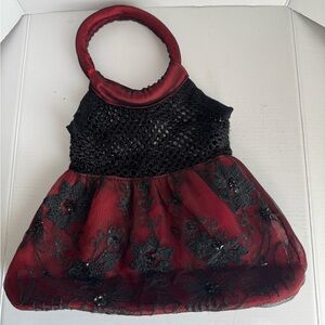 Victorian Style Fabric Lace Mini Handbag Purse Evening Handbag